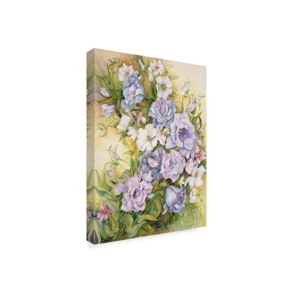 Joanne Porter 'Blue Prairie Gentian And Cosmos' Canvas Art,35x47